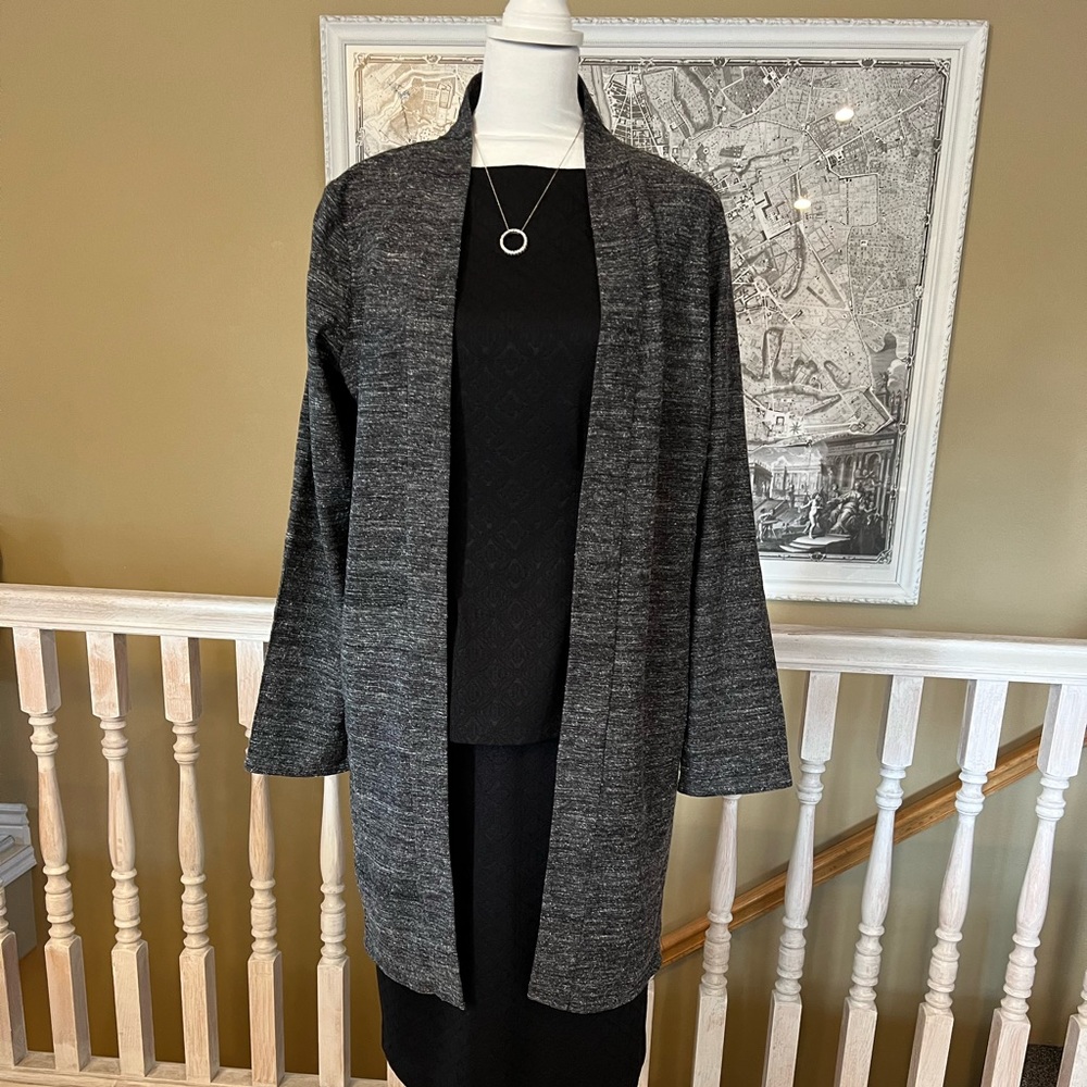 Eileen Fisher Jacket - 2 Pockets - Black/Dark Gray - Size Small Petite